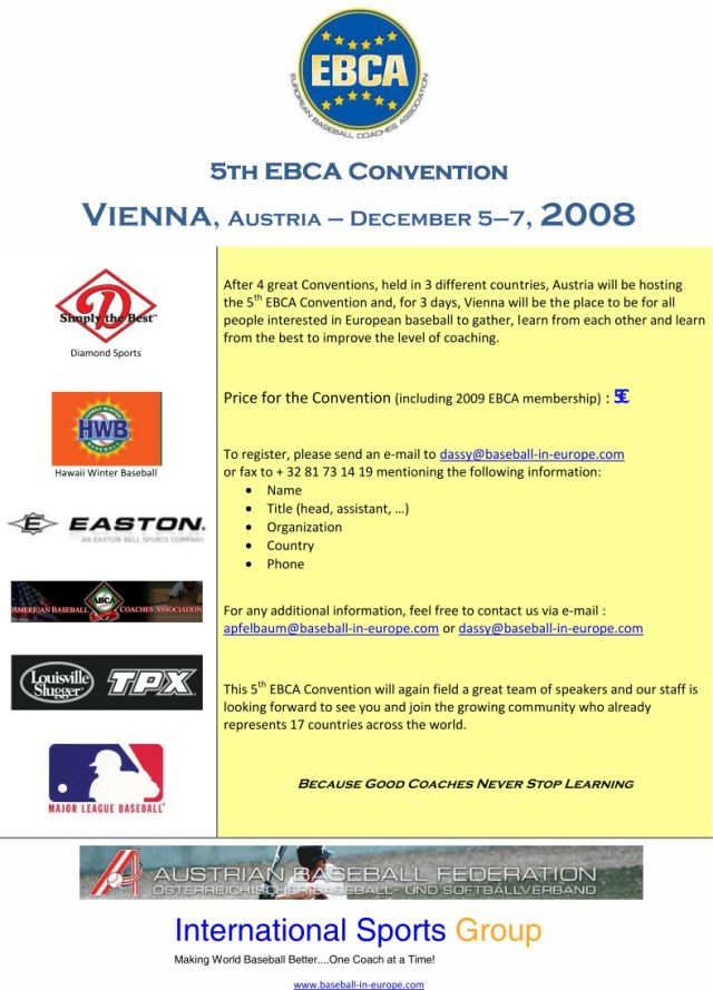 5th EBCA Convention 2008